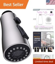 NSF Certified Brushed Nickel Kitchen Faucet Sprayer - Stream, Spray, Pause Modes