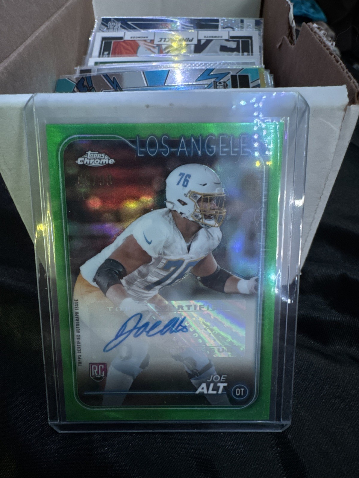 Joe Alt Topps Chrome Rookie Autographs Variations #RAJAL Green Refractor