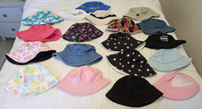 Collection Of 19 Womens And Mens Summer Bucket Hats Clean & In Good Condition 