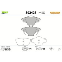 Valeo 302428 Bremsbelagsatz FüR Citroen Peugeot Opel DS Vauxhall C4 C4 Grand C5