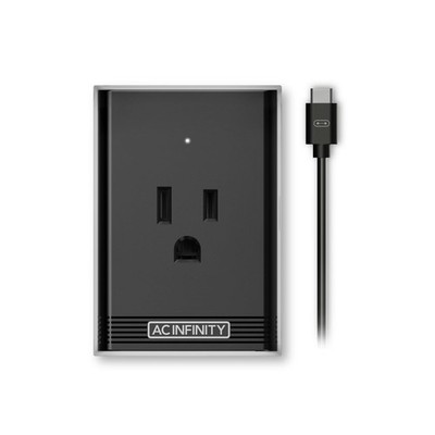 AC Infinity UIS Control Plug, Outlet Adapter to Connect Smart Black