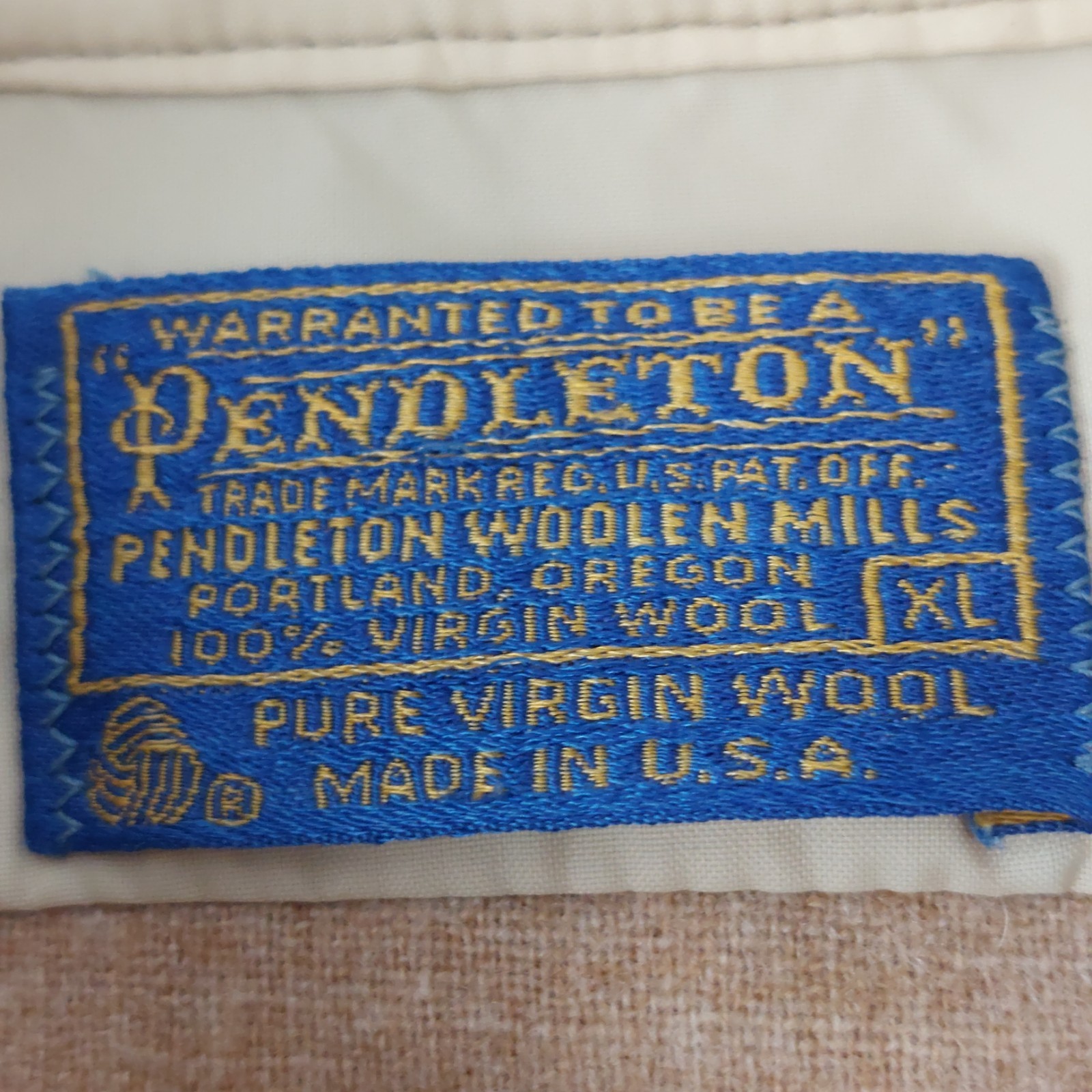Vintage Pendleton Lightweight Virgin Wool Tan Shi… - image 3