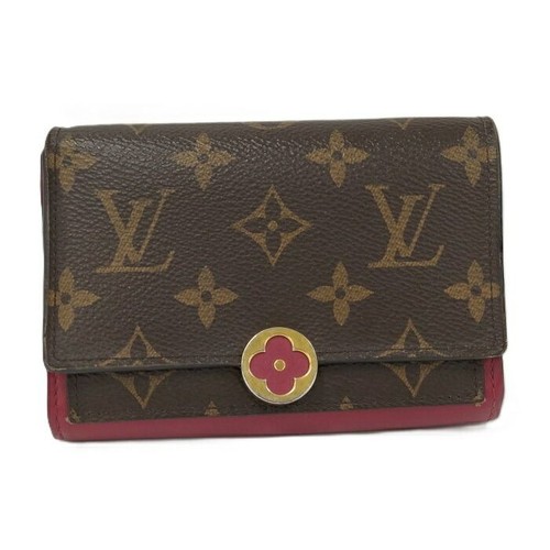 Louis Vuitton Monogram Wallet Fleur M64588 Used hook loose From Japan women