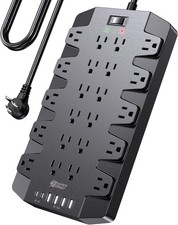 Power Strip Surge Protector with 22 AC Outlets and 6 USB Charging Ports 6.5Ft ..