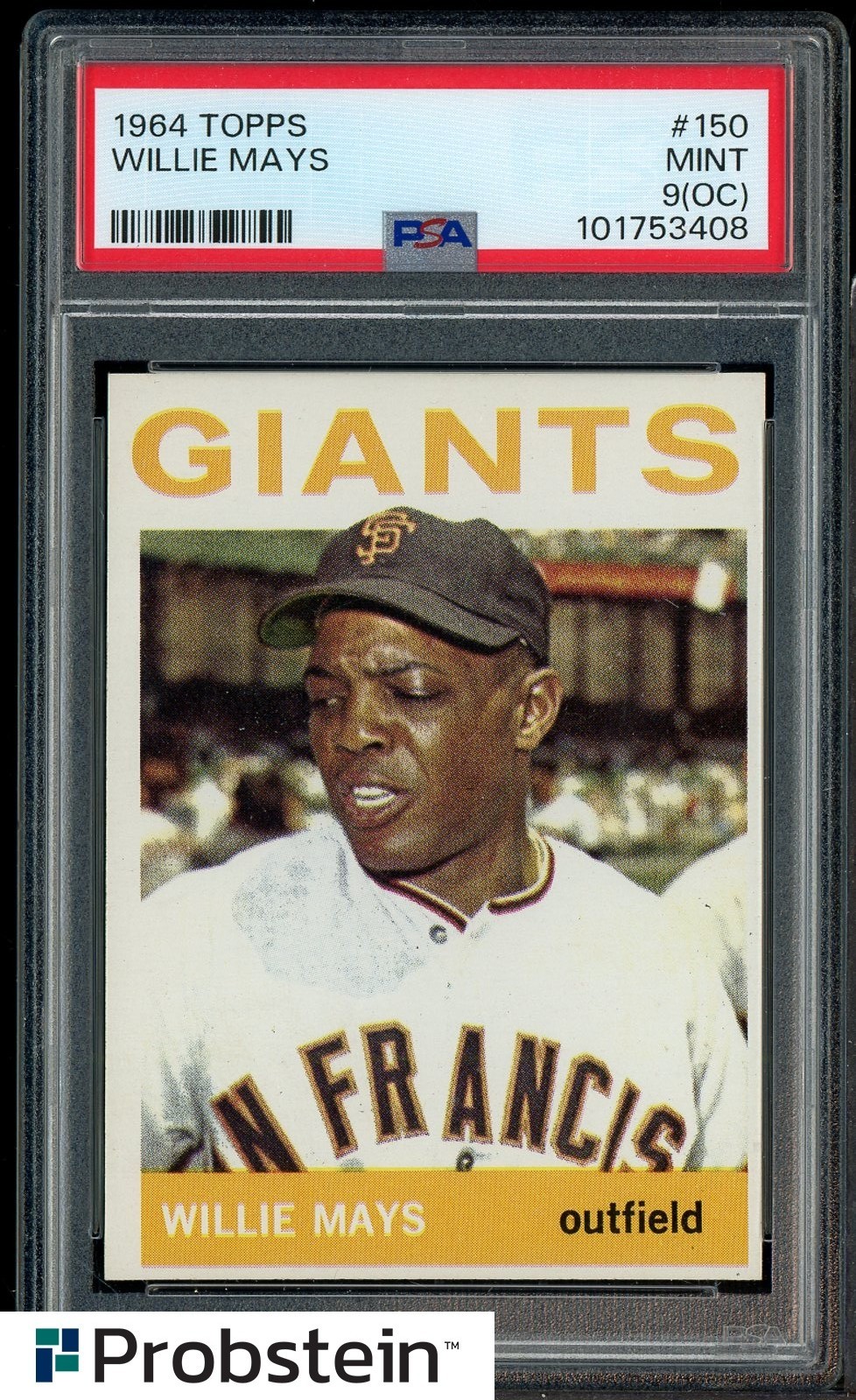 1964 Topps #150 Willie Mays HOF San Francisco Giants PSA 9 (OC)