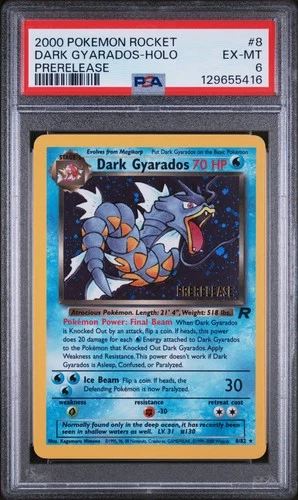Dark Gyarados-Holo Pokemon Rocket 8 NM PSA 6