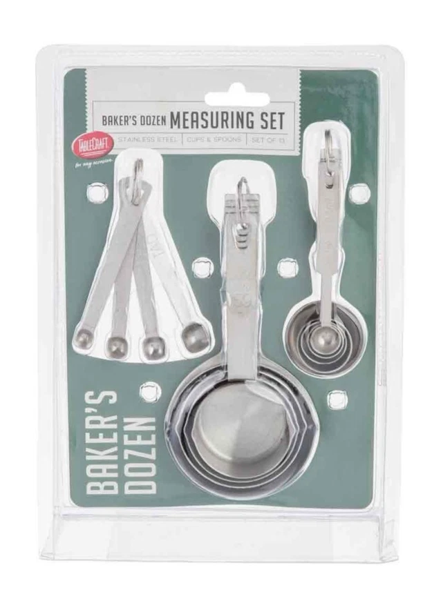 Stainless Steel TableCraft Baker's Dozen Measuring Set cups/spoons/spice spoons
