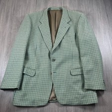 Europa Classic Line Blazer Jacket Green Houndstooth Wool UK Men’s 44 Regular ITL