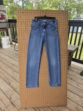 Wrangler Premium Quality Boys 10 Slim Straight Jeans Medium Wash Blue Mid Rise