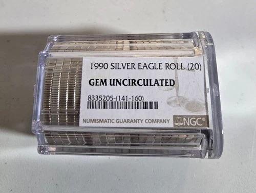Roll of 20 - 1990 American Silver Eagle - NGC Gem Uncirculated