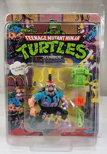 Vintage SCUMBUG TMNT Ninja Turtles Action Figure New On Card 1990 Sealed