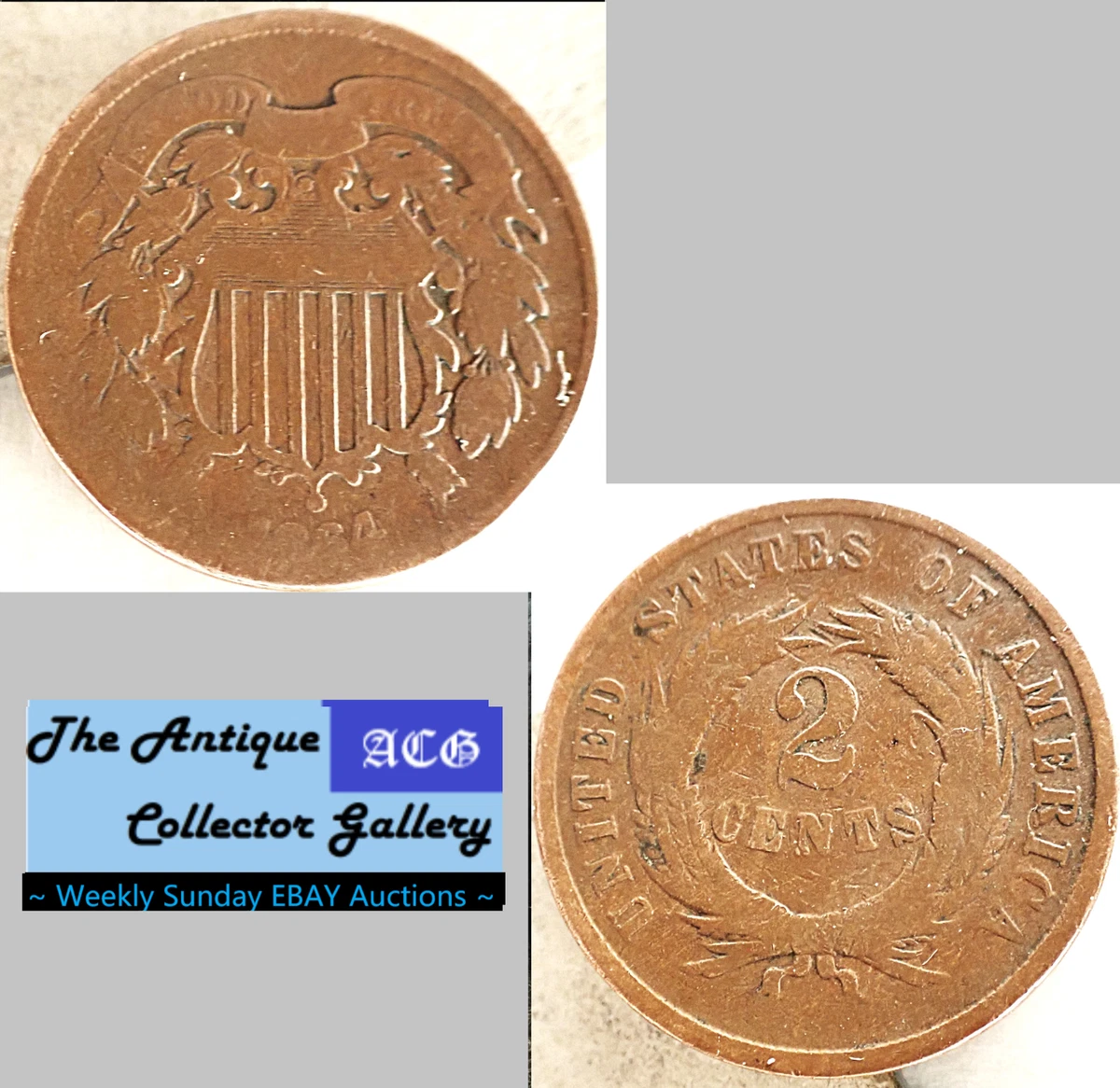 アメリカ　２セント銅貨　1864年 美品 アメリカ 2セント銅貨 1864年 美品 アメリカ 2セント銅貨 1864年 美品 -