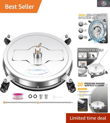 #ad 20#x27;#x27; Stainless Steel Pressure Washer Surface Cleaner – Fast amp; Efficient Cleaning $272.99