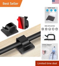 Compact 60 PCS Adhesive Cable Clips - Versatile Wire Organizers for Every Room
