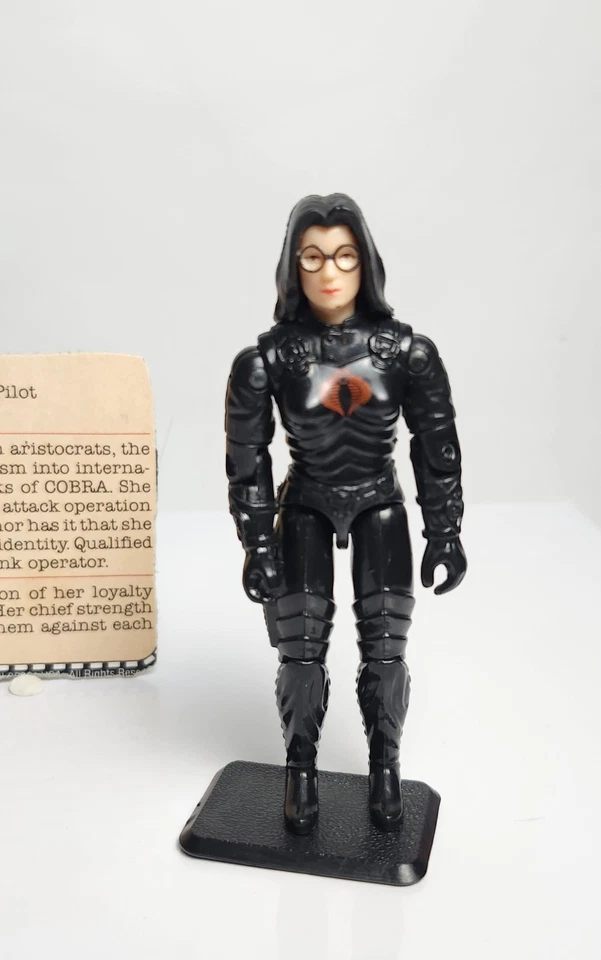 Baroness V1 100% Completo G.I. Hasbro Joe 1984 vintage con tarjeta de archivo Foto 2 de 4
