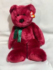 Ty Beanie Buddy Teddy the Cranberry Bear 1998 14 inch Plush