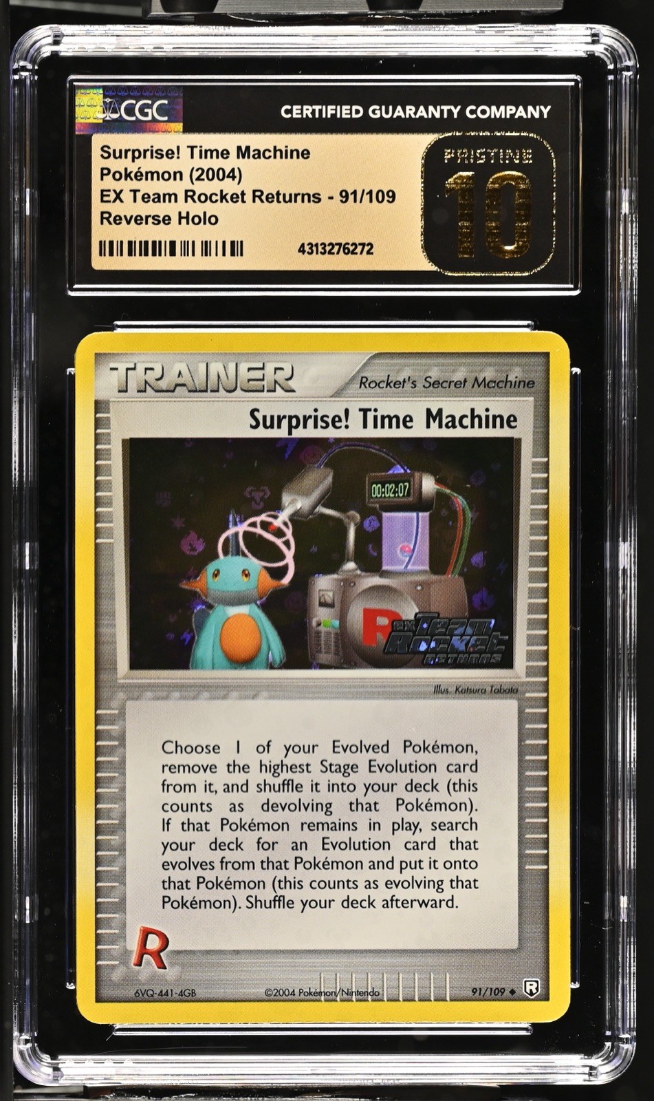 Pokemon Surprise! Time Machine EX Team Rocket Returns Reverse Holo #91 PSA 10