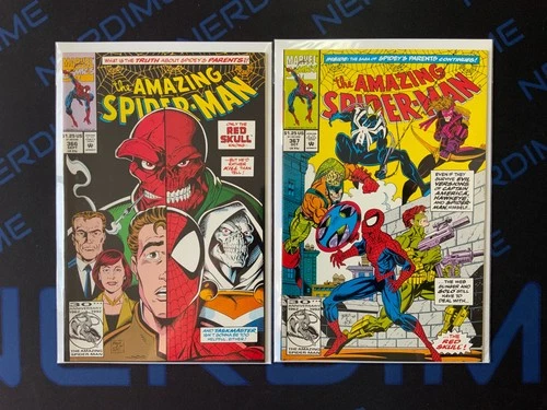 Amazing Spider-Man 366 & 367 2-comic lot featuring the Red Skull!