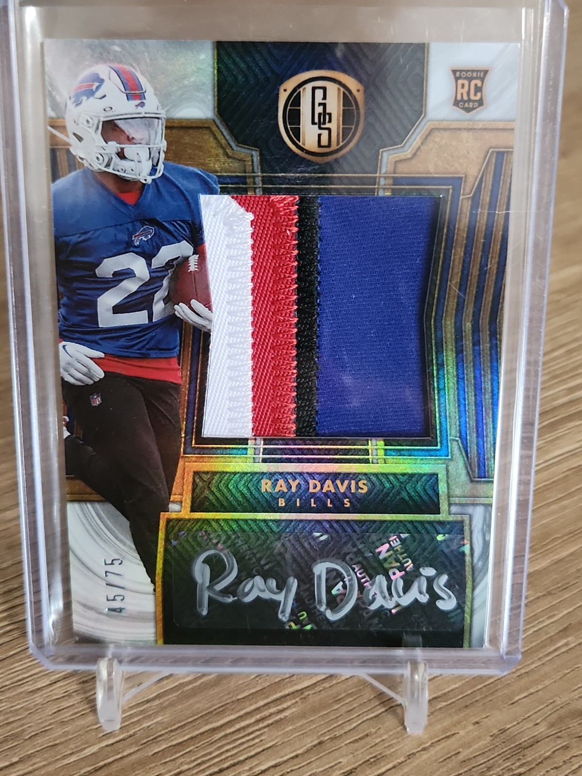2024 Panini Gold Standard Ray Davis RC #272 Rookie Patch Auto /75 Buffalo Bills