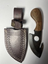 Handmade Damascus Steel Hunting Knife – Skinning Knife  w/Gut Hook