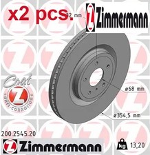X2 PZ SET DISCHI FRENO ANTERIORI SINISTRO E DESTRO 200.2545.20 ZIMMERMANN I