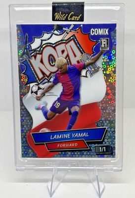 Lamine Yamal 1/1 Silver Disco “KOPA” Trophy 2024 Wild Card Black Lable COMIX