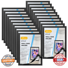 FACULX 20 Pieces Sign Holder 8 x 11.5inches Self-Door Window Document Reusable F