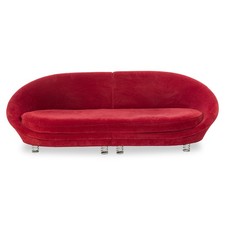 Bretz Pool Stoff Viersitzer Rot Sofa Couch