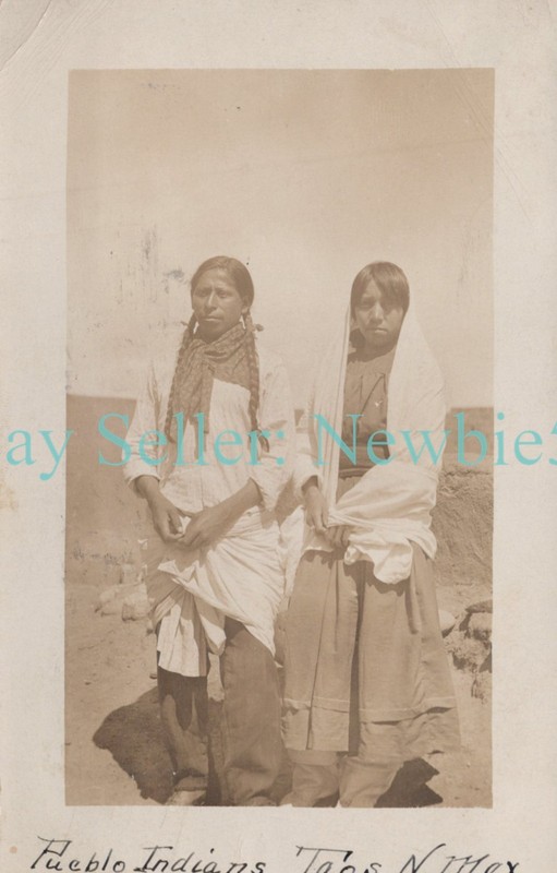 Taos New Mexico NM - PUEBLO INDIAN PORTRAIT - RPPC Postcard