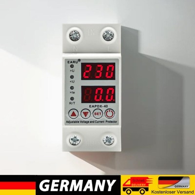 Din Rail Adjustable Over Voltage Under Voltage Protective Device Relay (40A)