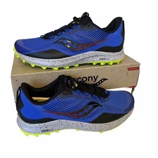 Saucony Men's Peregrine 12 Trail Running Shoe Blue Raz/Acid Rouge