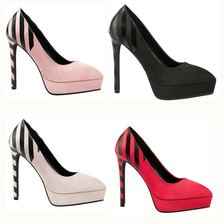 Womens Platform Leather Pointed Toe Stilettos Very High Heels Heels Heels shoes Slip On US8 8e33ee Womens Platform Leather Pointed Toe Stilettos Very High Heels Heels Heels shoes Slip On US8 8e33ee
