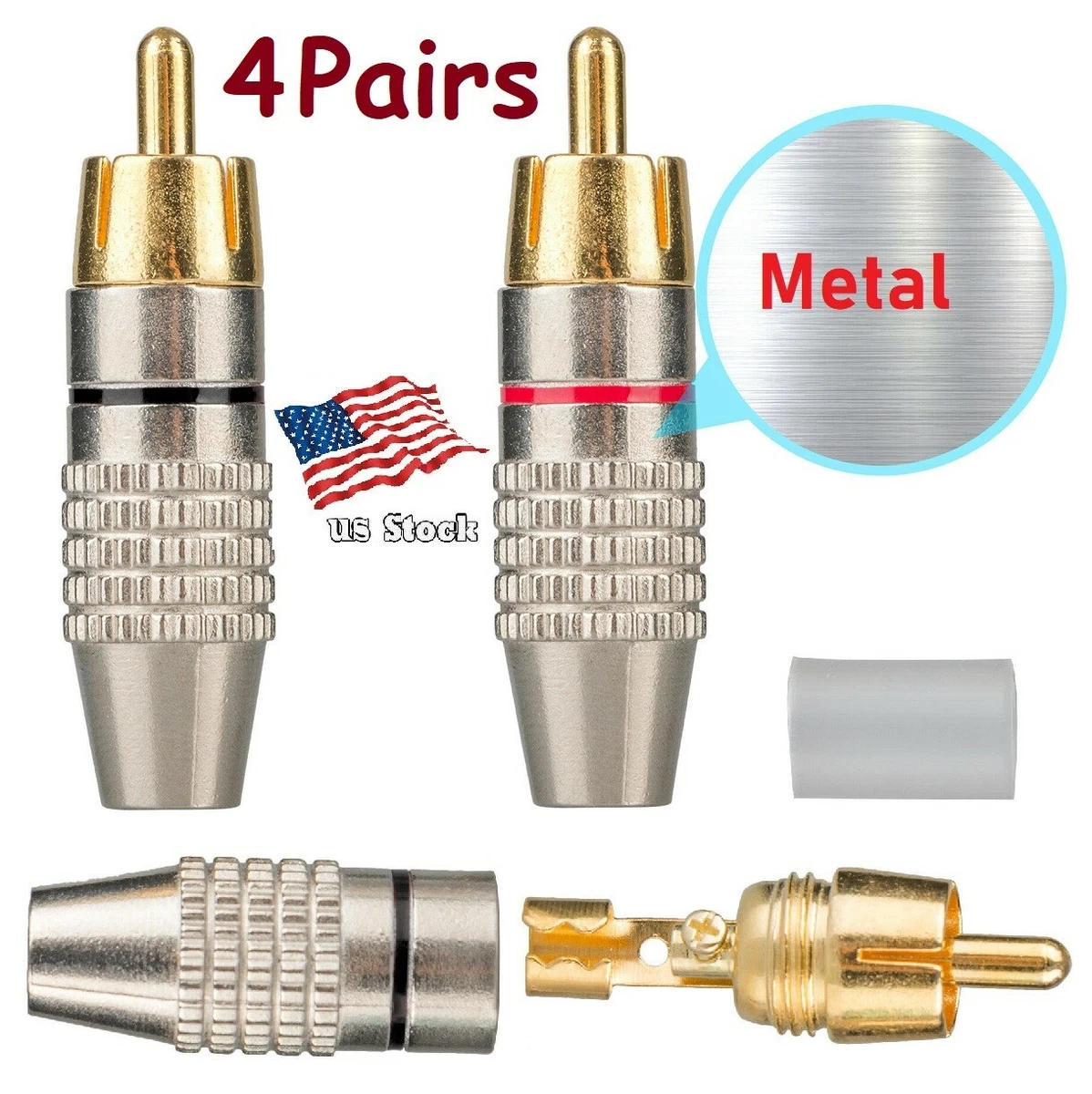 Adaptador De Enchufe RCA De ángulo Recto, Conector... - Grandado