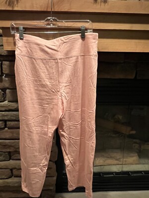 NWT J Jill Women's Cropped Sleep Ultra Soft Pants Coral Light Pink