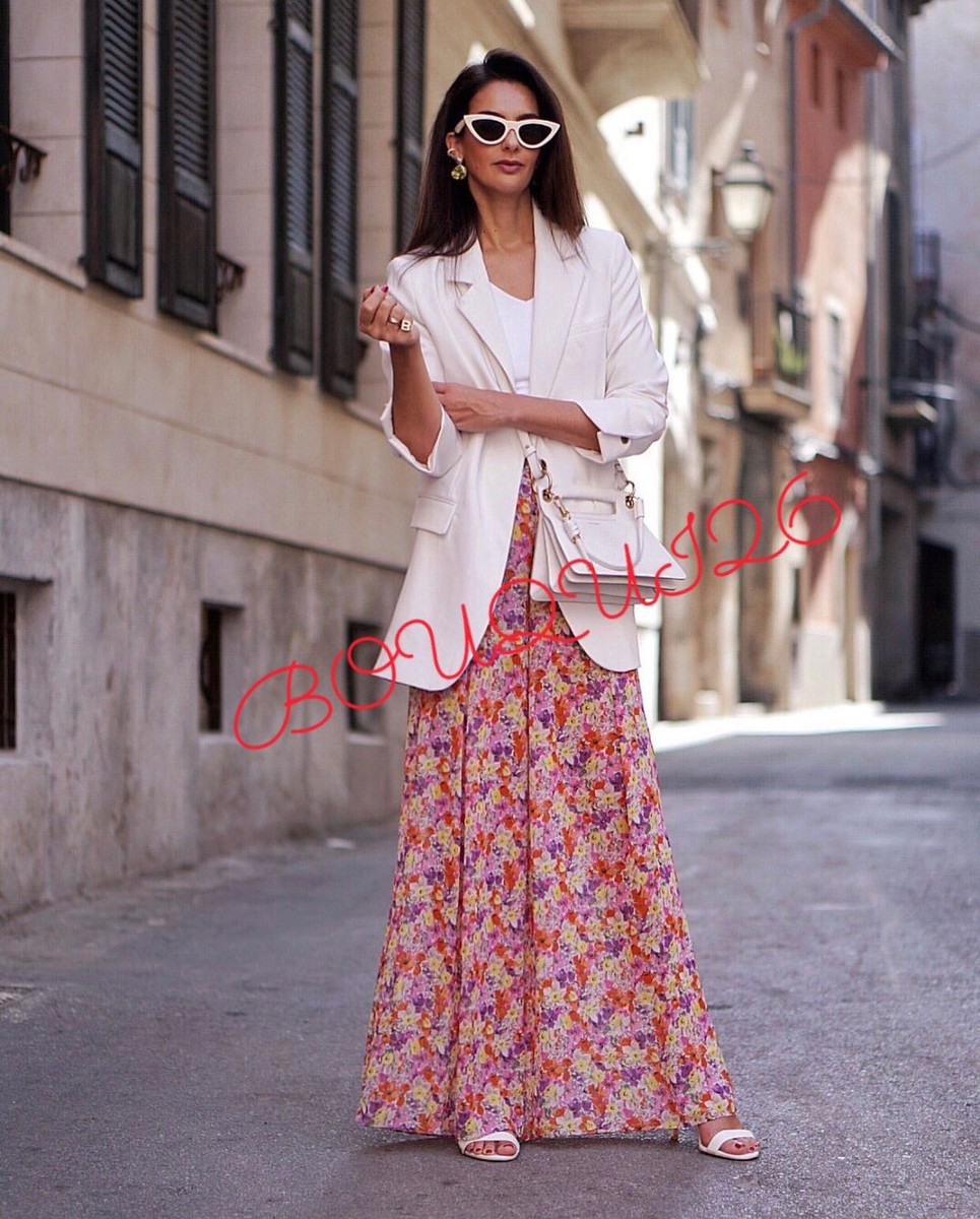 パンツ SHEER FLOWERBASE PRINT PANTS New ZARA WOMAN MULTICOLOR FLORAL PRINTED WIDE LEG SHEER