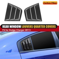 For 2011-2023 Dodge Charger Carbon Fiber Finish Rear Window Quarter Louver Cover