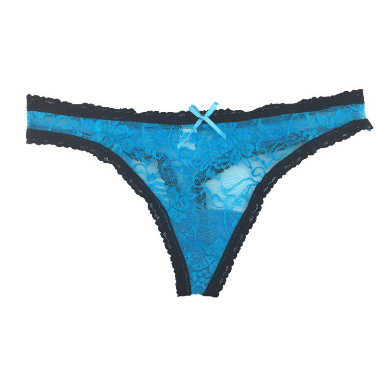 Women Elastane Floral Lace G-string Thong Panty Pack of 1 Multicolor Free-Size main image 1