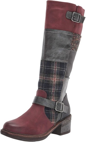 MUK LUKS WOMEN'S ARYA PATCHWORK ZIP UP 