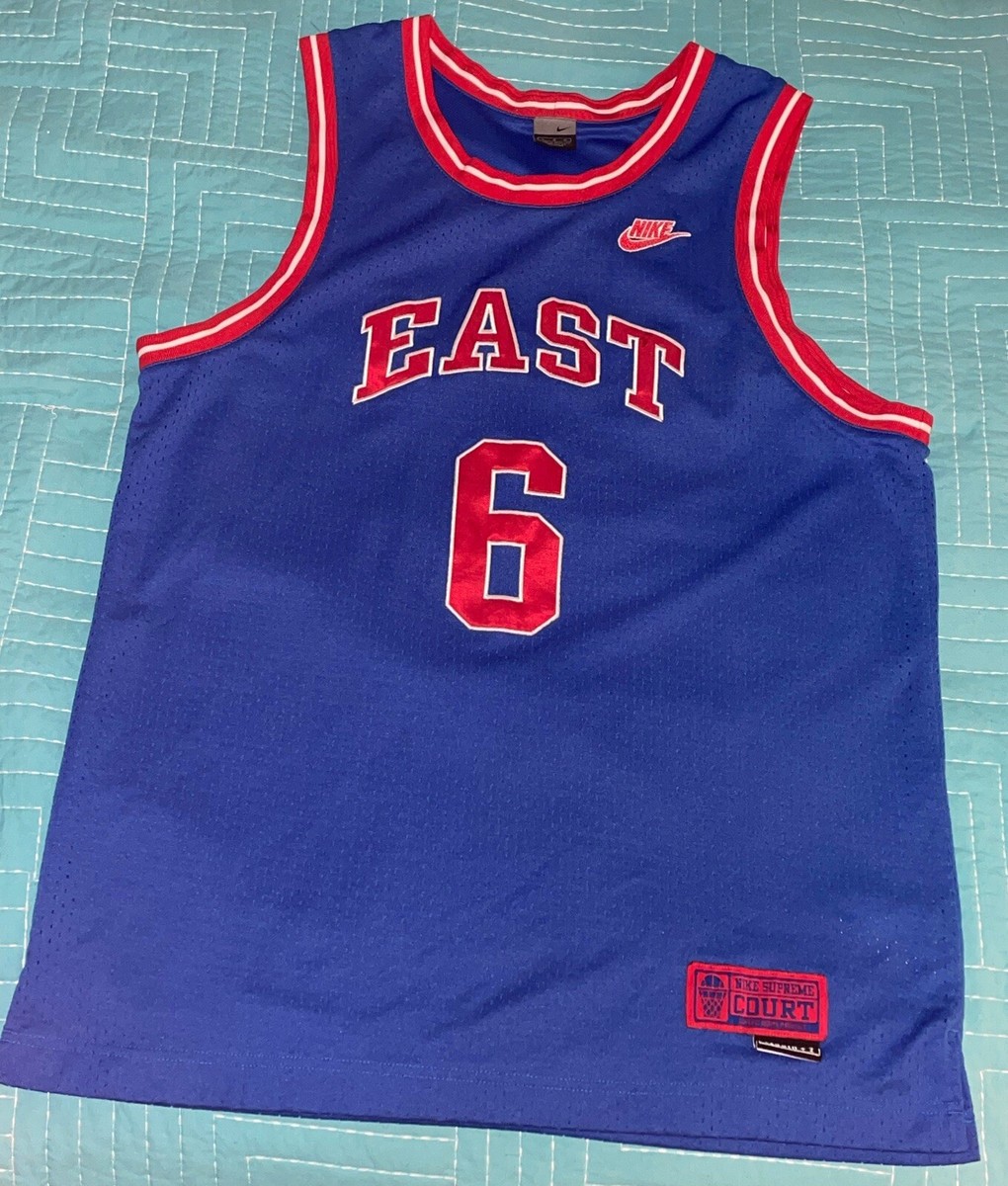Supreme Nike East NBA Basketball Jersey Size Large Vintage Blue