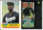 Michael Jordan 2 Card Baseball Rookie Lot with Star Rookie & Fleer Pro Cards NM