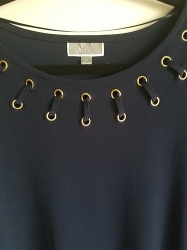 JM Collection Navy Blue w/ Gold Accents Size XL- NWT NEW $49.50 - Picture 2 of 5