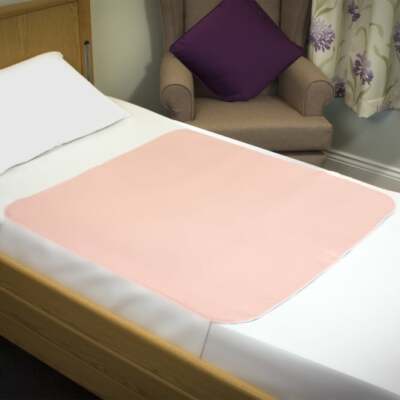 2 x Inkontinenz waschbare Bettpolster mit Tucks 85 x 90 cm - wiederverwendbar (Doppelpack)