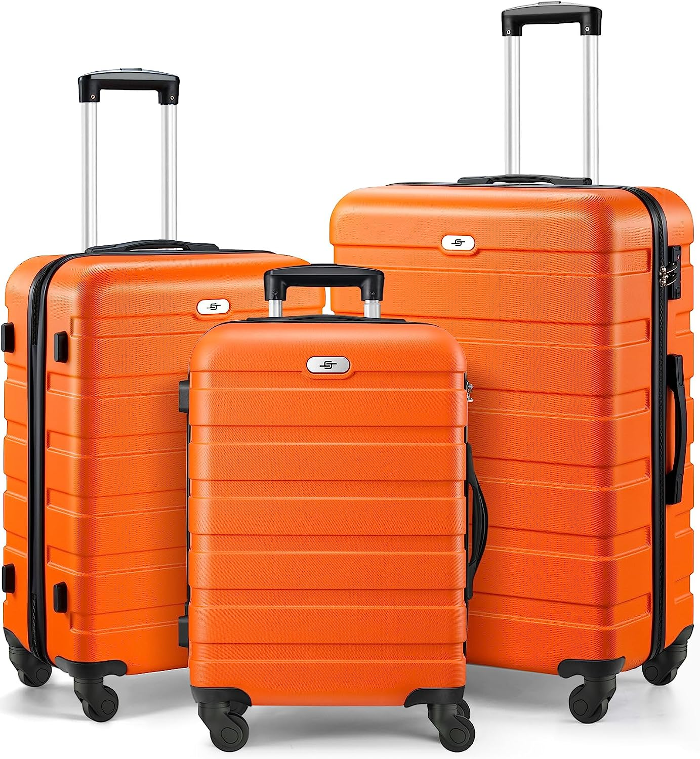 Luggage 3 Piece Sets Hard Shell Luggage Set with Spinner Wheels, TSA Lock, 20 24