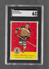 SHARP! 1957-58 Topps # 15 ALLAN STANLEY BOSTON BRUINS SGC 6!