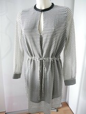 MNG Suit Dress or Tunic MANGO Original Fabric Ecru and Black 1/2 Moon Size S