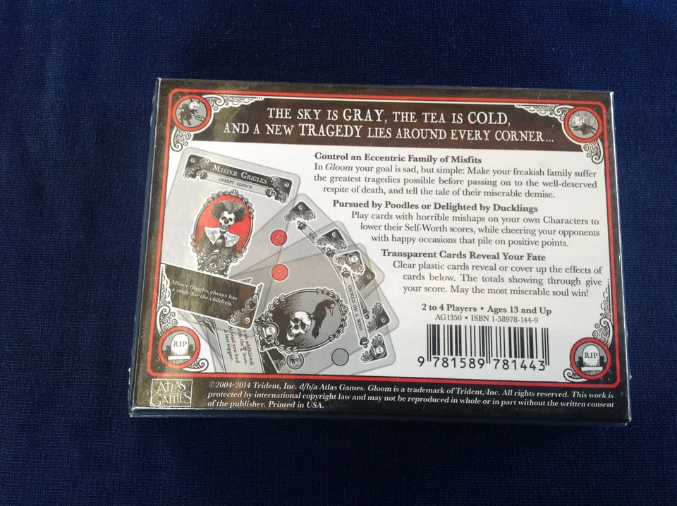 Brand New Sealed Gloom Second Edition Card Game eBay