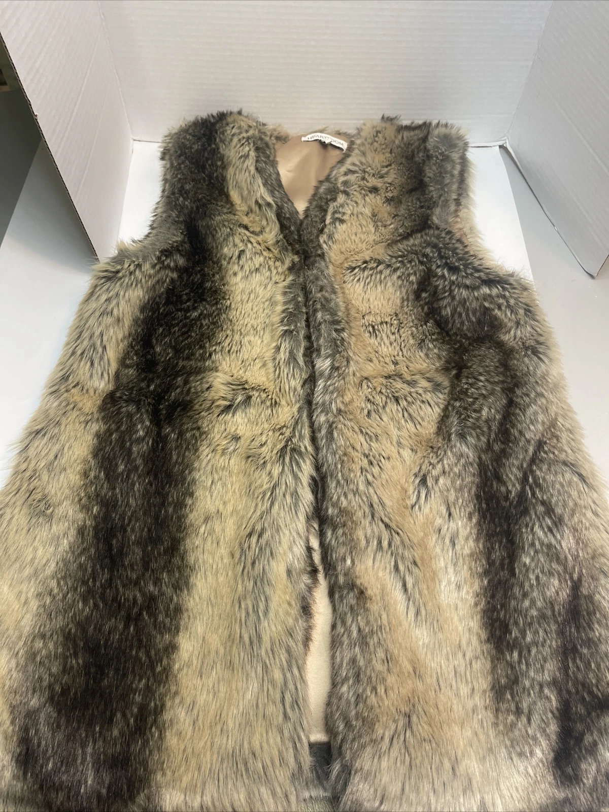 VETEMENTS Giacca giubbotto donna pelliccia sintetica HEARTLOOM taglia XS