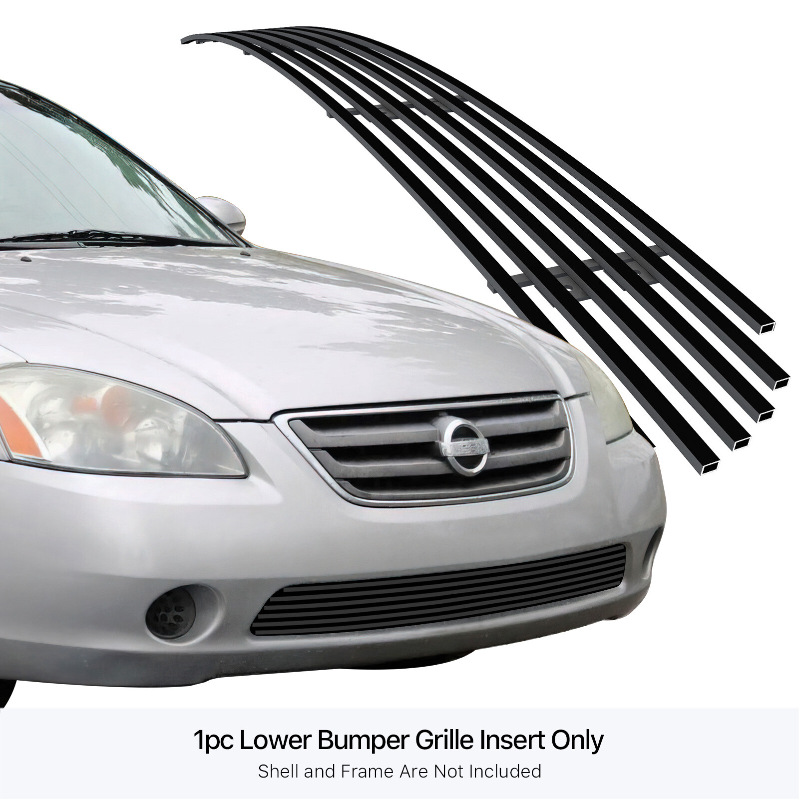 2002-2004 Nissan Altima Lower Bumper Black Billet Grille Insert