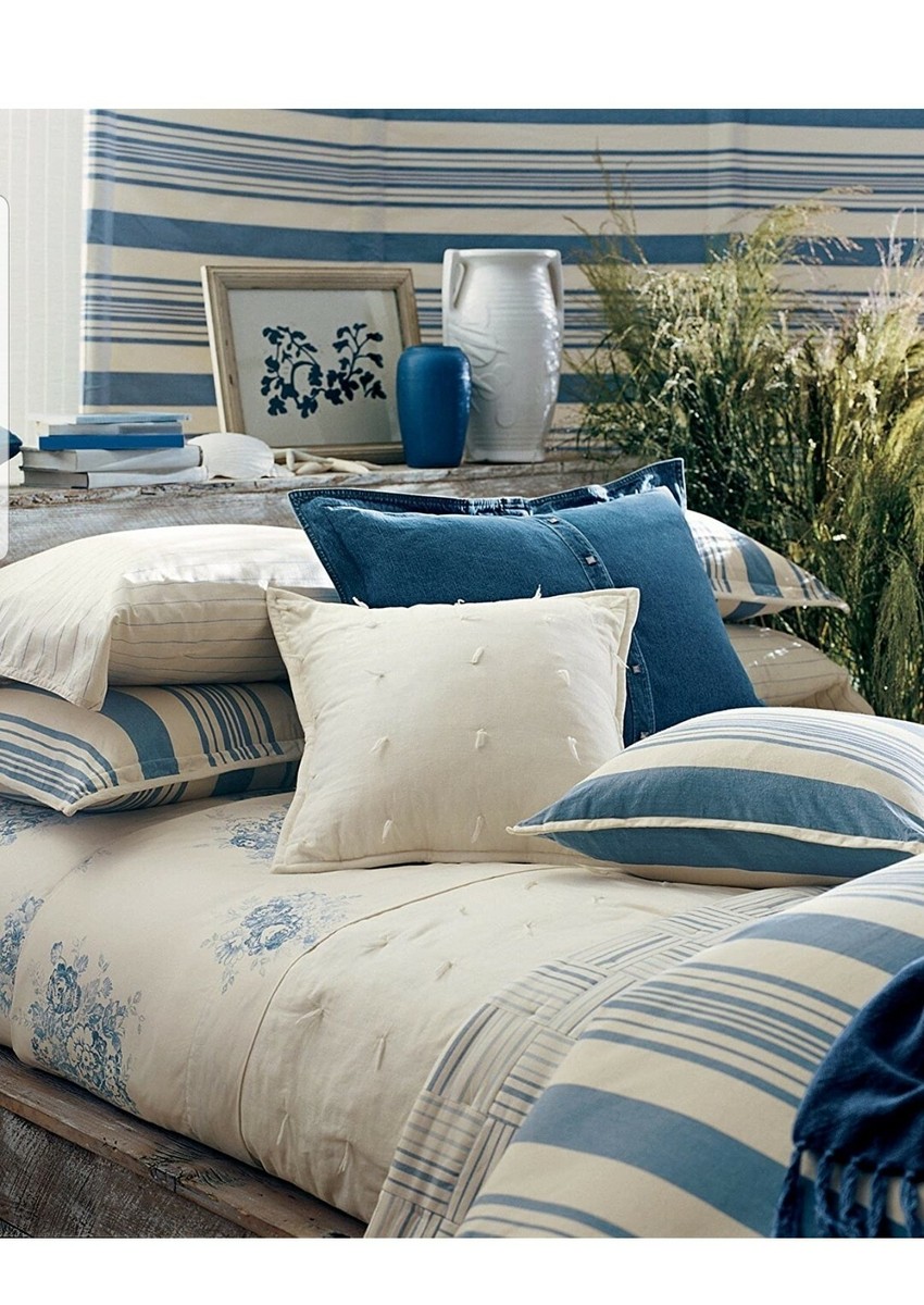 Ralph Lauren Catalina Island bedding stripe Flat/fitted/pillow