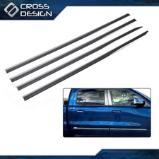 4Pcs Body Side Chrome Moldings Trim Fit For 2019-21 Dodge RAM 1500 Crew Cab 